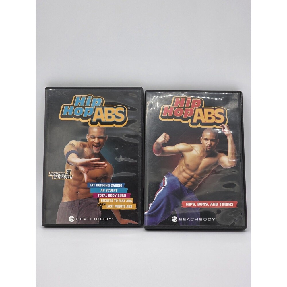 Hip Hop Abs Lot of 3 DVDs Workout Videos Shaun T Beach Body Cardio Dance Music
